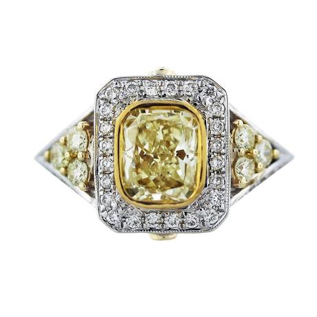 unique engagement rings, yellow diamond engagement rings, fancy yellow diamond
