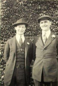 Linus Pauling and Paul Emmett: life-long friends and two of the twentieth century's greatest chemists.  Posing together as OAC undergraduates, 1920.