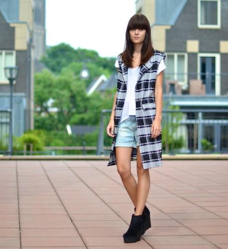 Outfit | Seasons outfit new grunge trend black white check