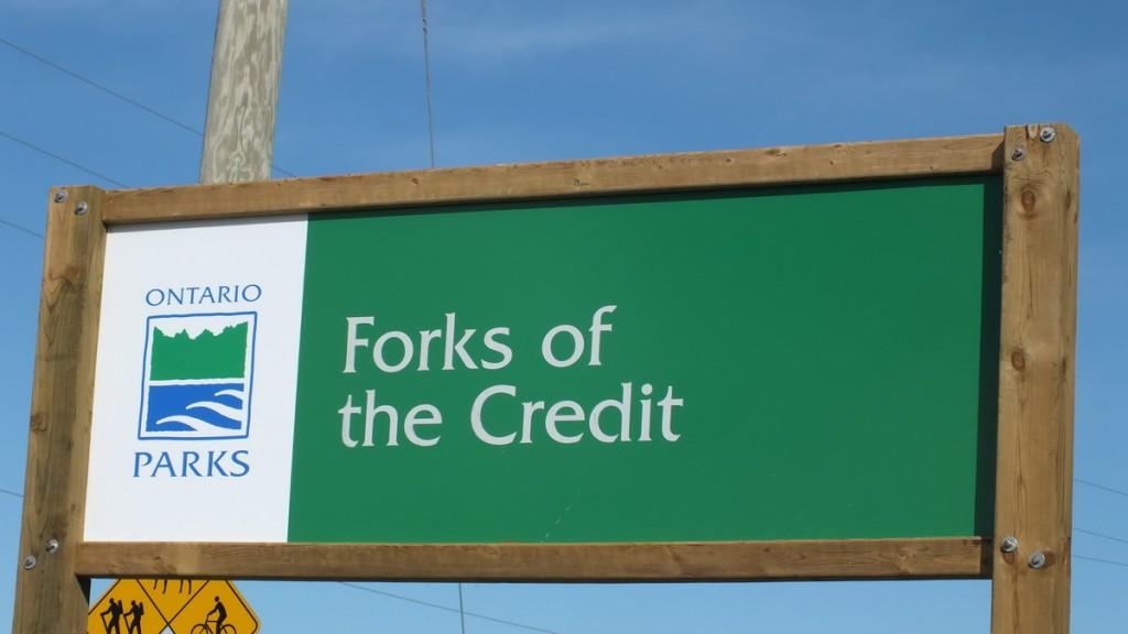 forks of the credit provincial park sign -  caledon - ontario