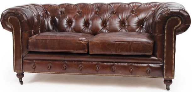 Leather Tufted Sofa