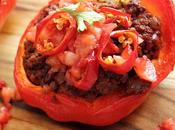 Stuffed Peppers with Rice Buffalo, Topped Strawberries Jalapeno Dish