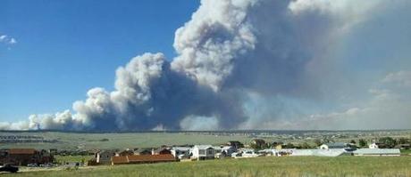 Fire rages in Black Forest, CO. Photo credit: Colorado Black Forest Fire Facebook page