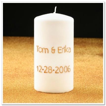 Engraved Wedding Candle