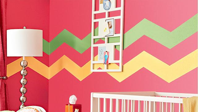 Pink Wall Zig-Zags