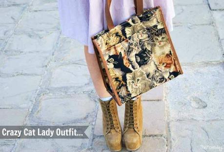#crazycatlady handbag and Jeffrey Campbell Litas  - TheMowWay.com