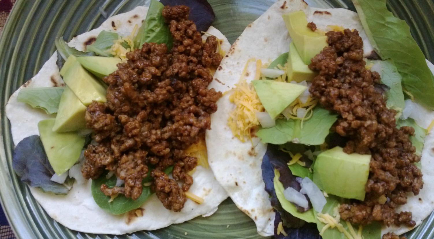 tacos with homemade tortillas