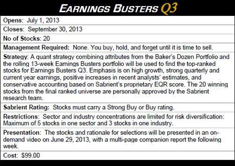 Sabrient’s Earnings Busters