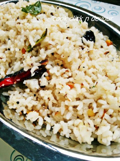 Thengai sadham (coconut rice)