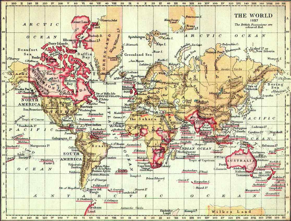 English: The World in 1897. 