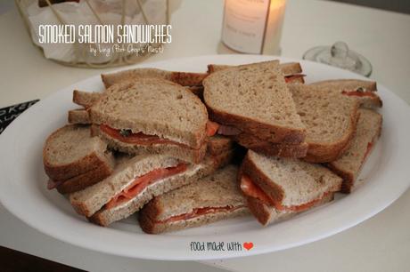 Smoked salmon sandwiches