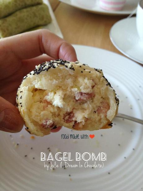 The inside of the bagel bomb