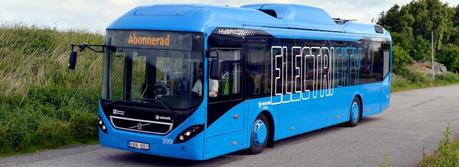 Volvo electric bus in Gothenburg.(Credit: Roger Lundsten)