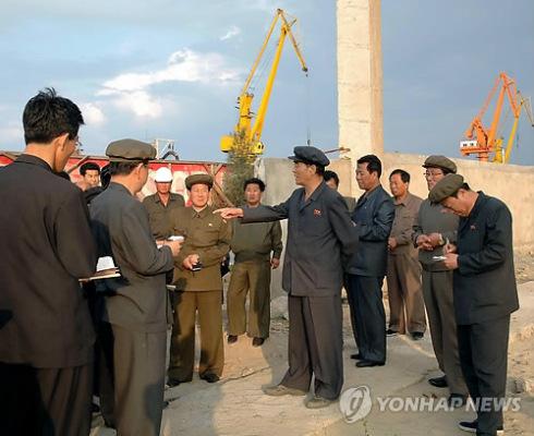 DPRK Cabinet Premier Pak Pong Ju tours an industrial site in South Hamgyo'ng Province (Photo: KCNA-Yonhap).