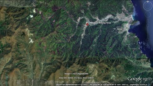 Overview of Komdok Mining Area in South Hamgyo'ng Province (Photo: Google image).