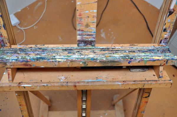 Artist's Easel in Art Studio of Cedar Lee