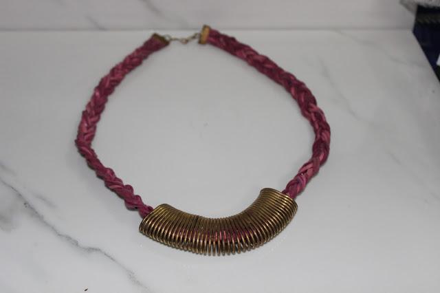 Breaded Necklace in Pink