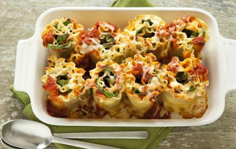 Mushroom Stuffed Lasagna Rolls