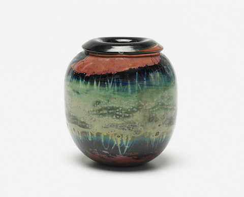 Handblown glass vase by Kent Ipsen from 1972 at Wright auction house