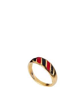 Image 1 of Susan Caplan Exclusive For ASOS Vintage 80s Enamel Stripe Ring