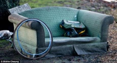 Police said the 'sex sofa' wasn't even discreetly hidden away - it was on a street curb (File picture)