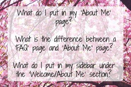 Managing your 'About Me' and 'FAQ' pages (BSB #1)