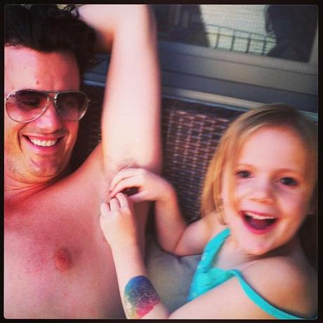In case she doesn't go for science or math, we're teaching her a valuable new skill: armpit hair braiding.