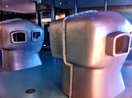 space-age work stations at the Public Library in Amsterdam