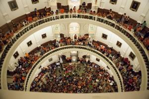 Crowd in the Texas Capitol
