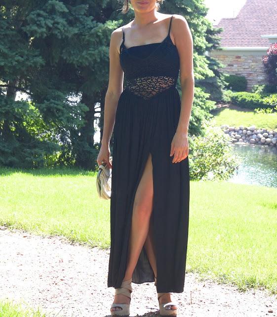 somedays loving cutout black maxi