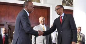 Presidents Uhuru Kenyatta [Kenya] - Joweri Museveni [Uganda] - Paul Kagame [Rwanda]