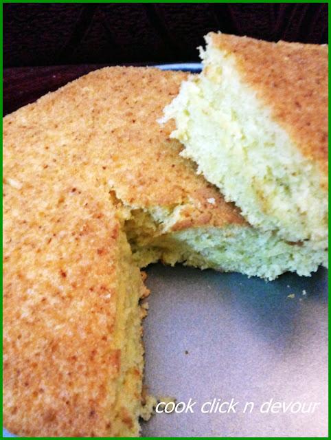 Eggless orange tea cake