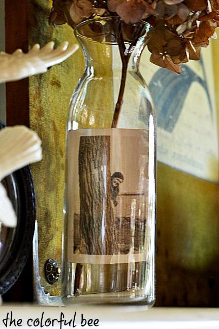 antique photo in a bottle