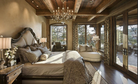 Rustic traditional bedroom