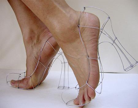 wire frame shoes