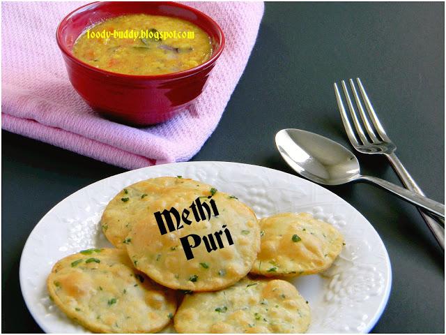 Mini Methi Poori /  Methi Puri Recipe  - Indian Breakfast Dish