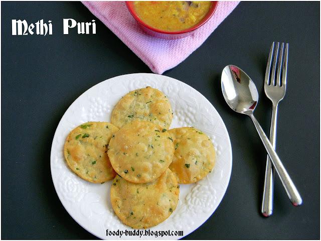 Mini Methi Poori /  Methi Puri Recipe  - Indian Breakfast Dish