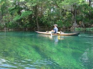 A paddler on the spring-fed Silver River.