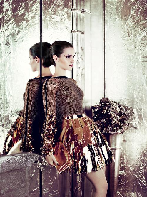 alackofbasics:



US Vogue July 2011, Emma Watson by Mario...