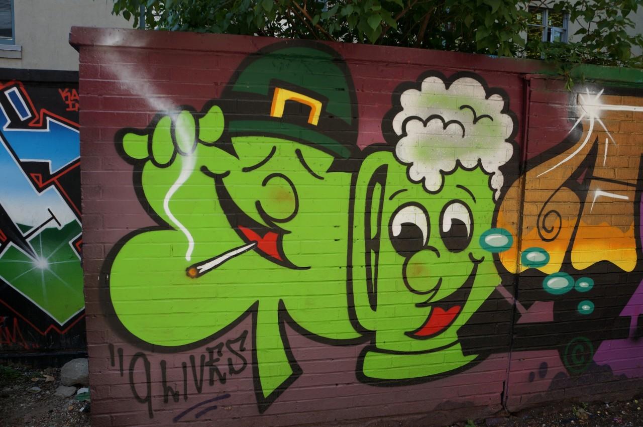 Toronto Graffiti Clover and Beer