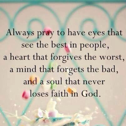 Always pray...