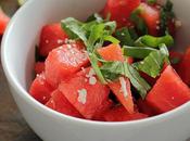 Watermelon, Lime, Cotija Basil Salad