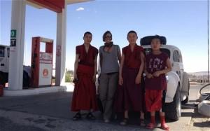 Michelle Jana Chan with Mongolian monks