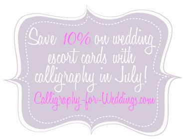 escort card calligraphy offer