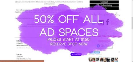 New blog design and 50% OFF ALL AD SPACE (promo code)