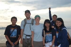 Group of students from Jakarta visiting Bali. They were very excited to practice their English.