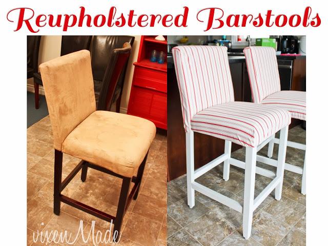 Reupholstered Bar Stools