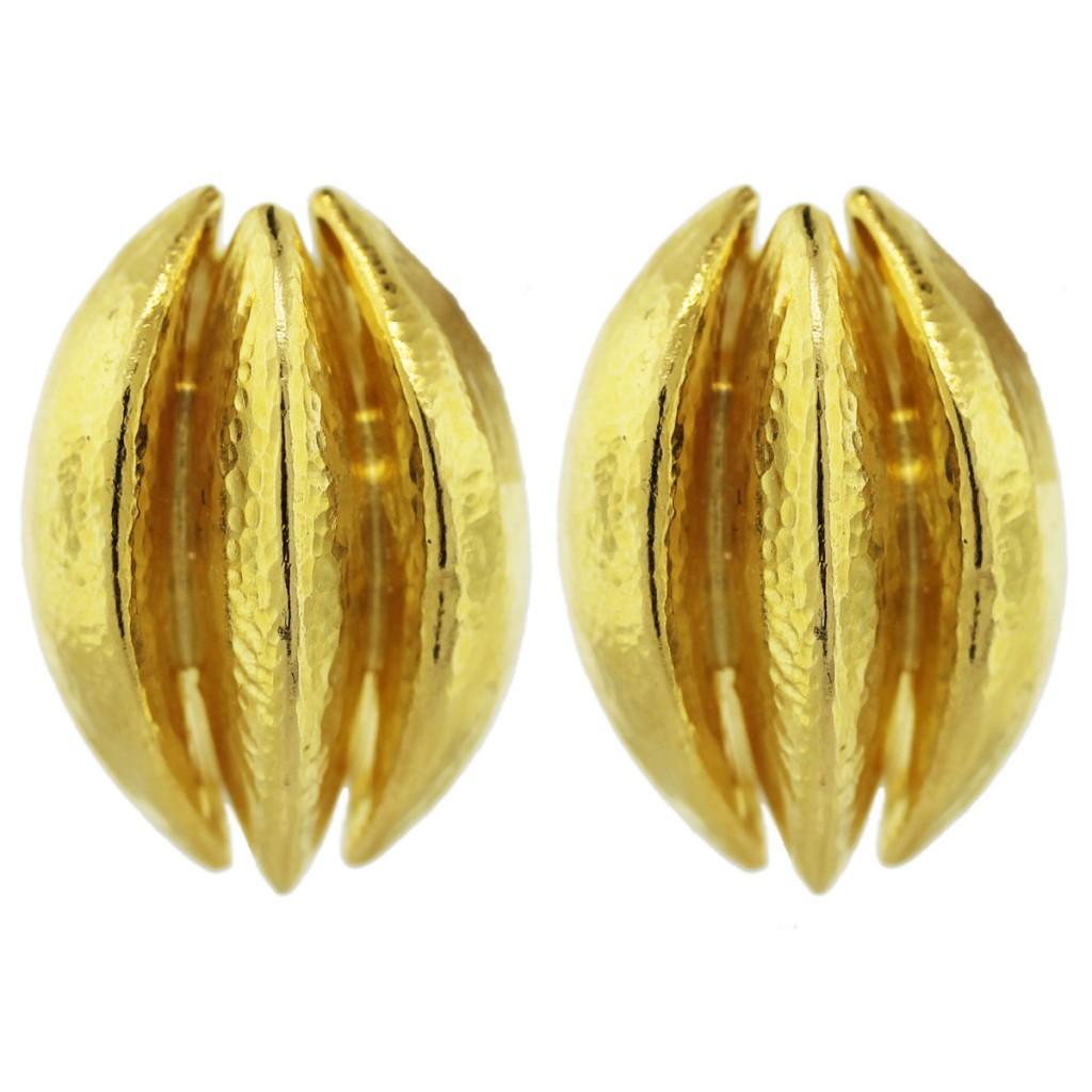 22 karat gold earrings, vintage gold earrings