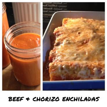 beef chorizo enchiladas