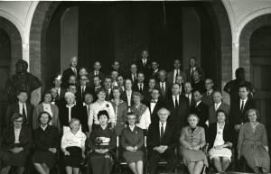 Group photo of participants in the Oslo Conference, 1961.